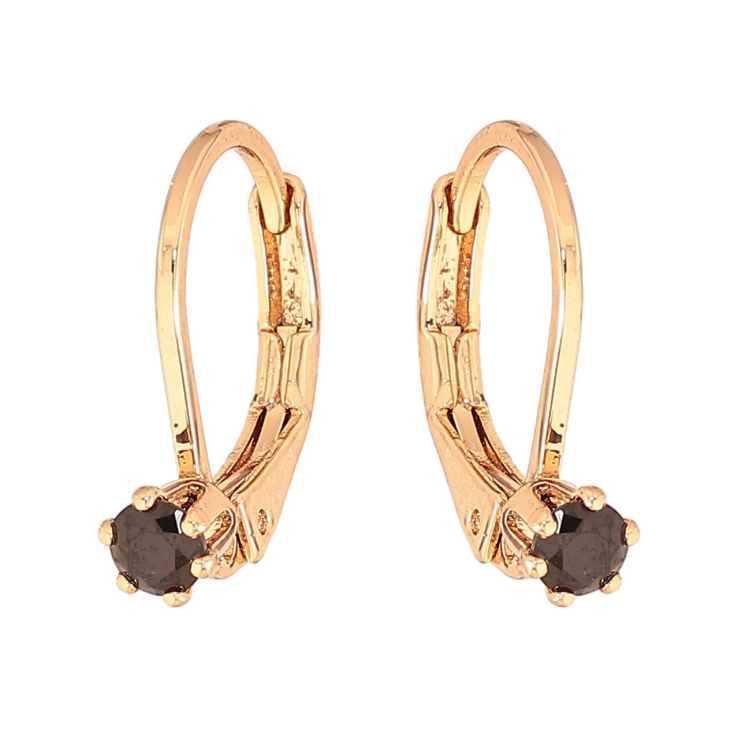 Сережки Xuping колір Позолота 18К французький замок "Чорні кристали на дужках" ø 3мм фото №16 Сережки Xuping колір Позолота 18К французький замок "Чорні кристали на дужках" ø 3мм фото №16