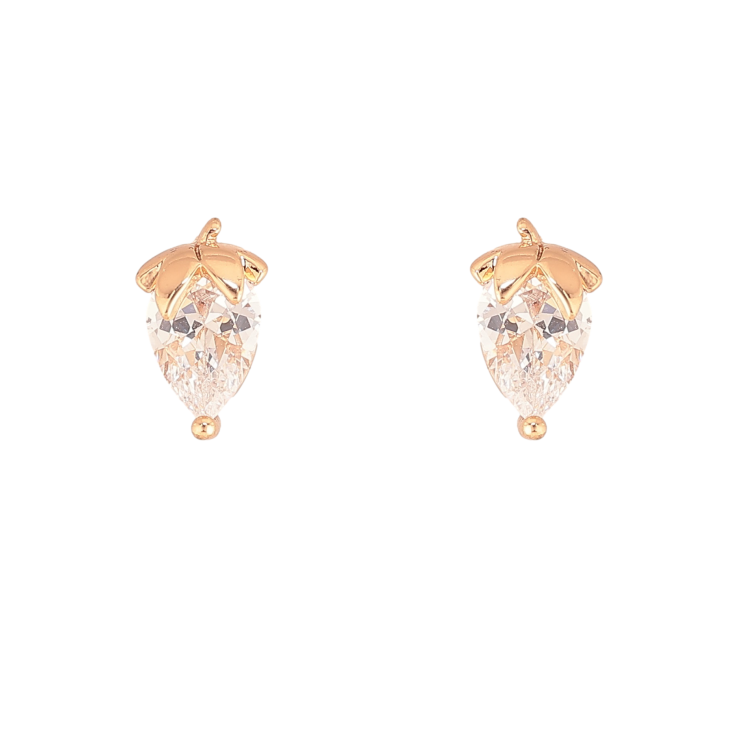 Серьги Xuping цвет Позолота 18К пусеты "Кристальные ягодки" фото №18