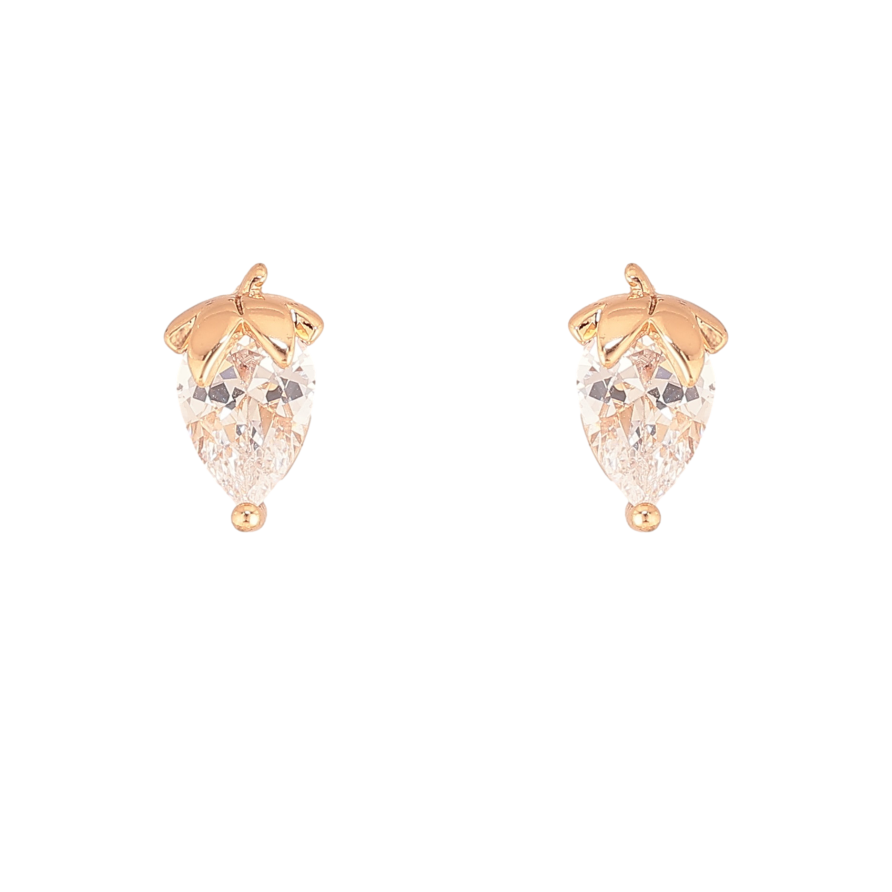 Серьги Xuping цвет Позолота 18К пусеты "Кристальные ягодки" фото №1