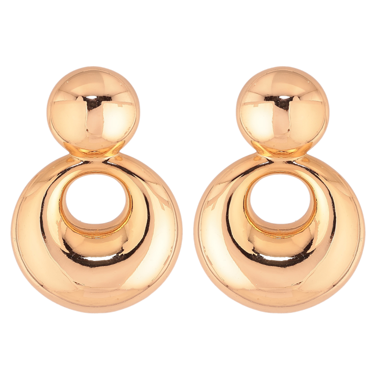 Серьги Xuping цвет Позолота 18К пусеты "Объемные" фото №25