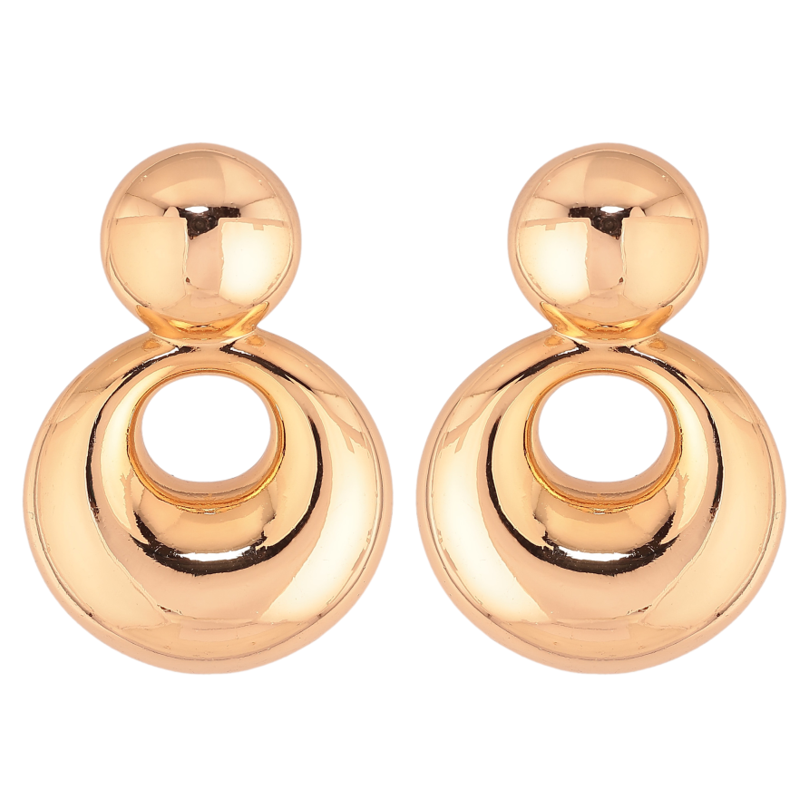 Серьги Xuping цвет Позолота 18К пусеты "Объемные" фото №1