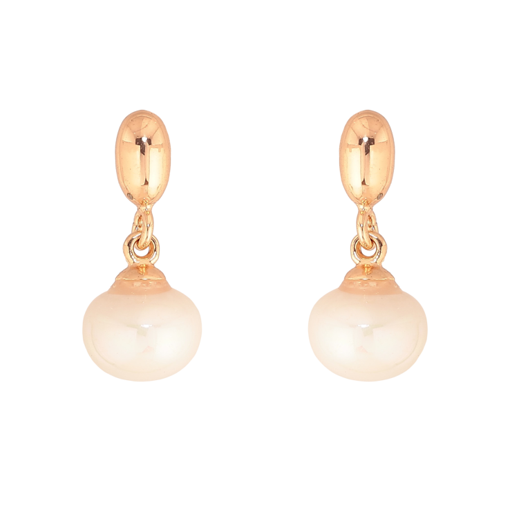 Серьги Xuping цвет Позолота 18К пусеты "Жемчужные подвески" фото №23