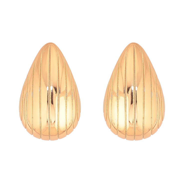 Серьги Xuping цвет Позолота 18К пусеты "Объемные капельки" фото №18