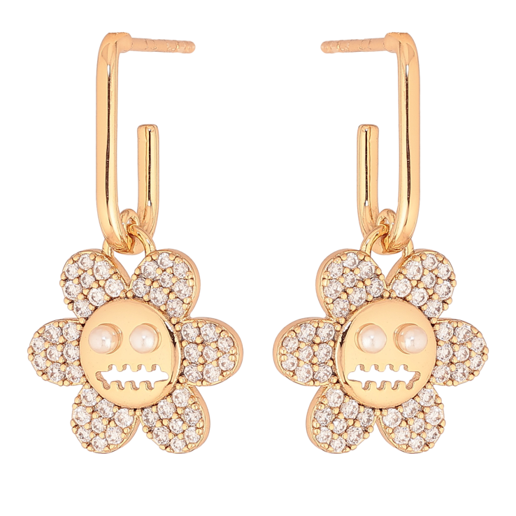 Серьги Xuping цвет Позолота 18К пусеты "Ромашки с инкрустацией кристаллами" фото №8 Серьги Xuping цвет Позолота 18К пусеты "Ромашки с инкрустацией кристаллами" фото №8