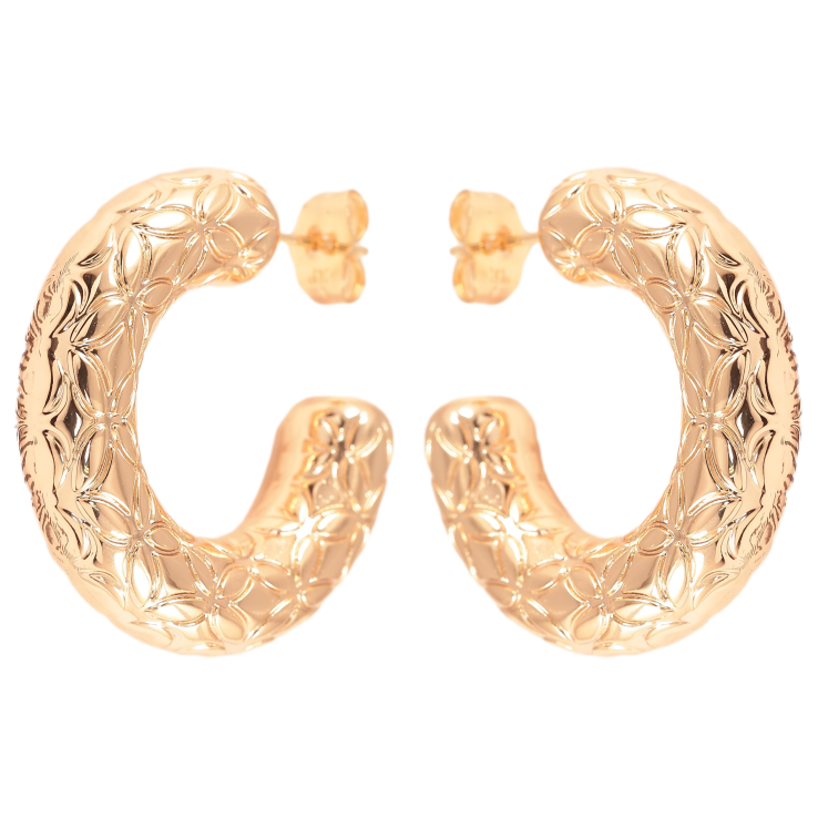 Серьги Xuping цвет Позолота 18К пусеты "Объемные дуги" фото №13