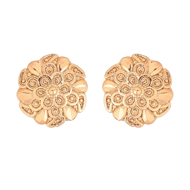 Серьги Xuping цвет Позолота 18К пусеты "Декоративные цветочки" фото №19