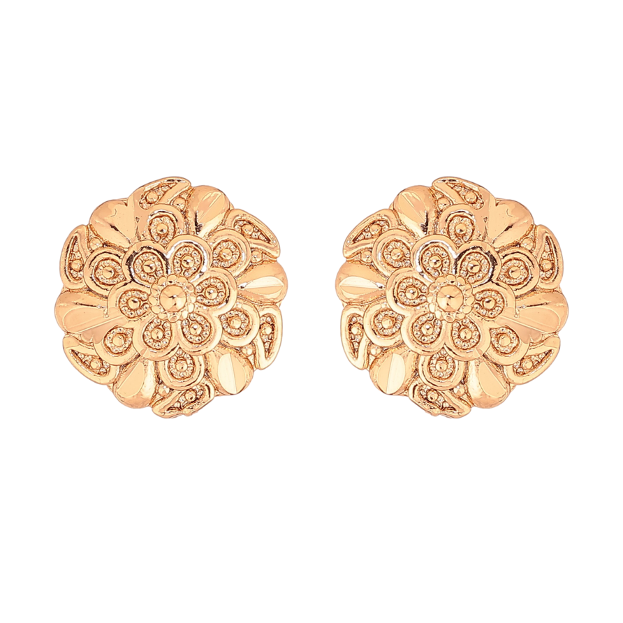 Серьги Xuping цвет Позолота 18К пусеты "Декоративные цветочки" фото №1