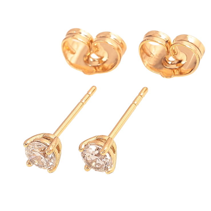 Сережки Xuping колір Позолота 18К пусети "Кристали в 4-хкрапановій оправі" ø 4мм фото №24 Сережки Xuping колір Позолота 18К пусети "Кристали в 4-хкрапановій оправі" ø 4мм фото №24