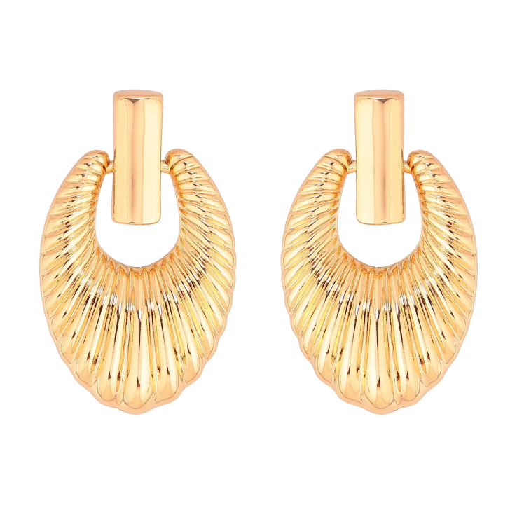 Серьги Xuping цвет Позолота 18К пусеты "Декоративный узор" фото №15