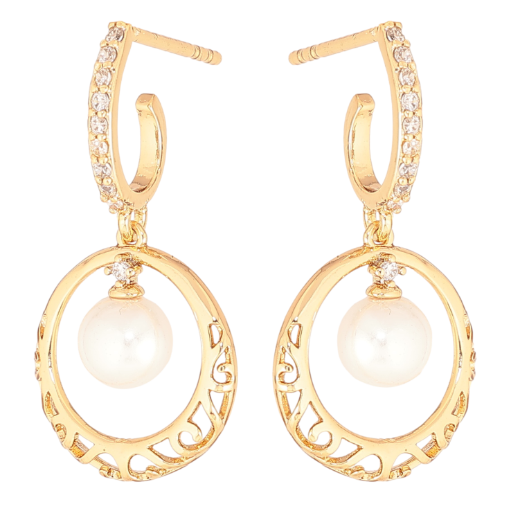 Серьги Xuping цвет Позолота 18К пусеты "Декоративные подвески с жемчужинами" фото №21 Серьги Xuping цвет Позолота 18К пусеты "Декоративные подвески с жемчужинами" фото №21