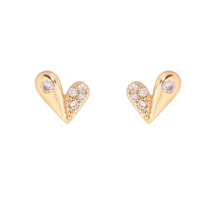 Сережки Xuping колір Позолота 18К пусети "Сердечка з інкрустацією кристалами" фото №15 Сережки Xuping колір Позолота 18К пусети "Сердечка з інкрустацією кристалами" фото №15