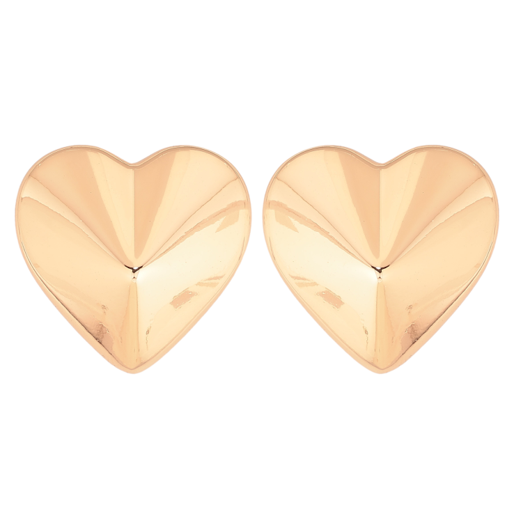 Серьги Xuping цвет Позолота 18К пусеты "Сердечки" фото №11