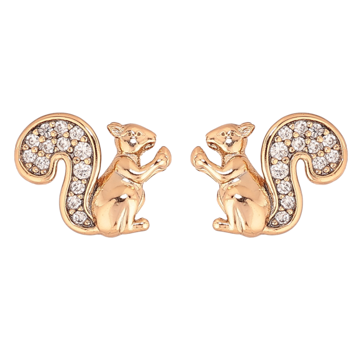 Сережки Xuping колір Позолота 18К пусети "Білочки" фото №10 Сережки Xuping колір Позолота 18К пусети "Білочки" фото №10