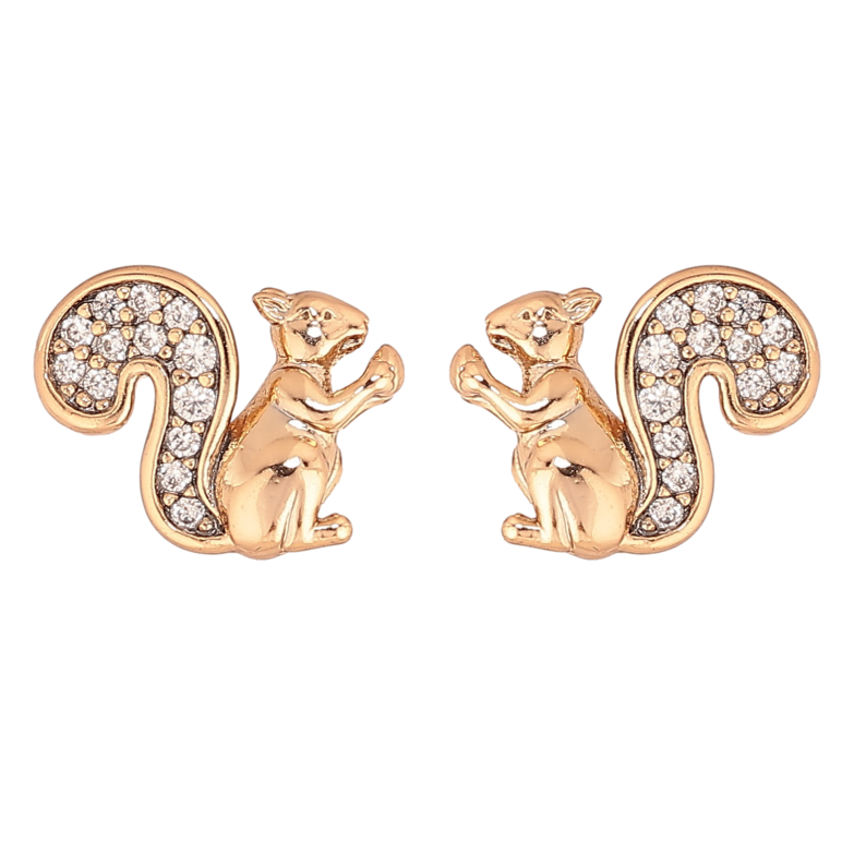 Сережки Xuping колір Позолота 18К пусети "Білочки" фото №1