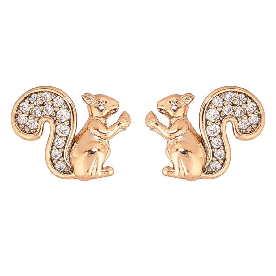 Сережки Xuping колір Позолота 18К пусети "Білочки" фото №1