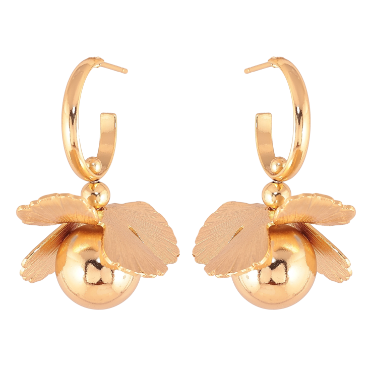 Сережки Xuping колір Позолота 18К пусети "Квіткові підвіски" фото №16