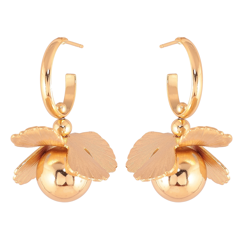 Сережки Xuping колір Позолота 18К пусети "Квіткові підвіски" фото №14