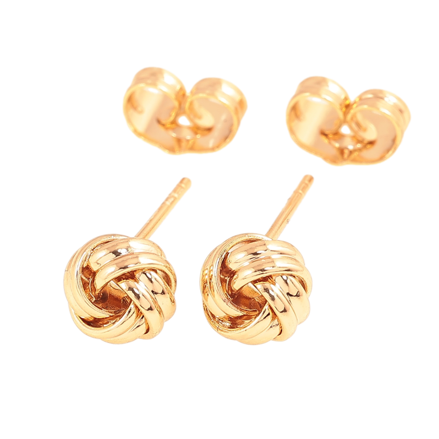 Серьги Xuping цвет Позолота 18К пусеты "Декоративные клубочки" фото №1 Серьги Xuping цвет Позолота 18К пусеты "Декоративные клубочки" фото №1
