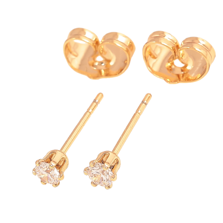 Серьги Xuping цвет Позолота 18К пусеты "Кристаллы в 6-ти крапановой оправе" ø 3мм фото №10 Серьги Xuping цвет Позолота 18К пусеты "Кристаллы в 6-ти крапановой оправе" ø 3мм фото №10