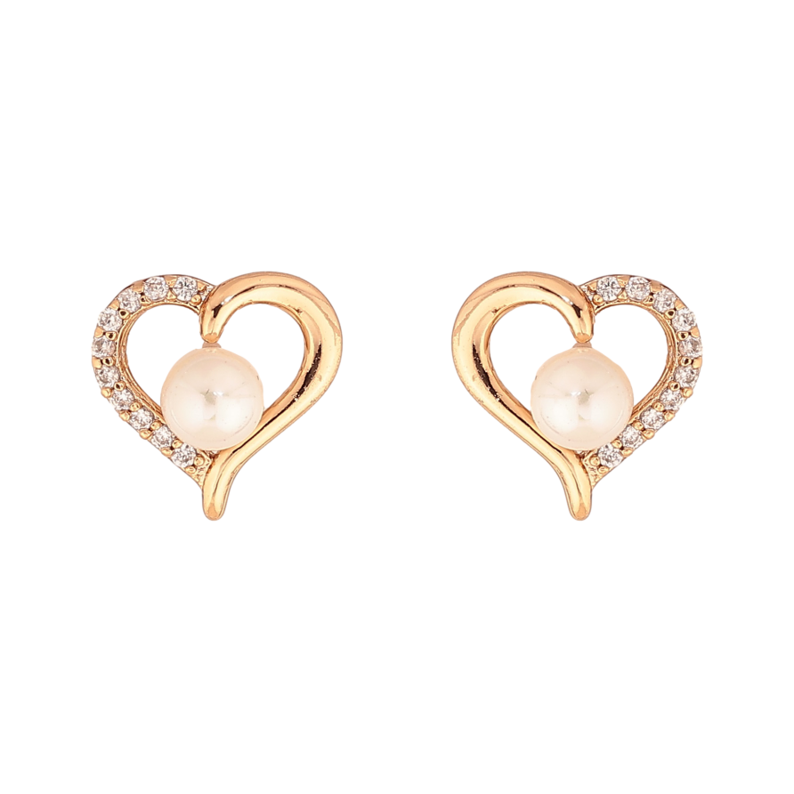 Сережки Xuping колір Позолота 18К пусети "Квіточки з перлинами" фото №1 Сережки Xuping колір Позолота 18К пусети "Квіточки з перлинами" фото №1