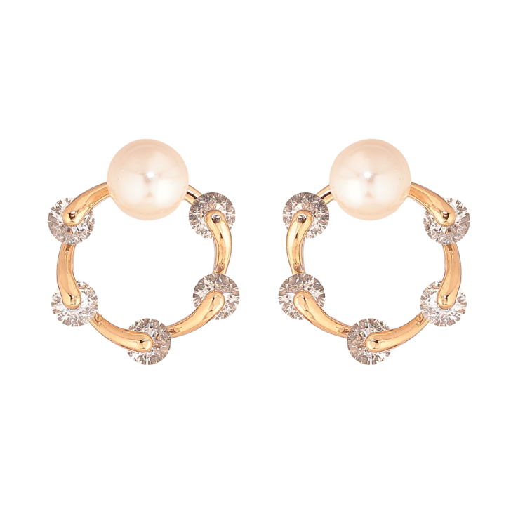 Серьги Xuping цвет Позолота 18К пусеты "Колечки с кристаллами и жемчужинами" фото №22 Серьги Xuping цвет Позолота 18К пусеты "Колечки с кристаллами и жемчужинами" фото №22