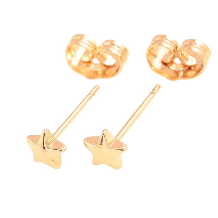 Серьги Xuping цвет Позолота 18К пусеты "Звездочки" фото №19