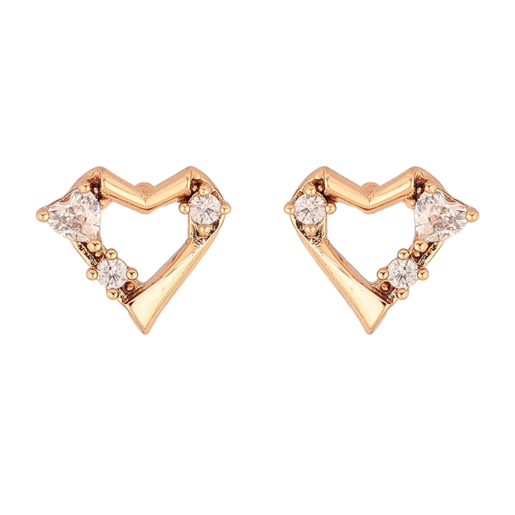 Серьги Xuping цвет Позолота 18К пусеты "Сердечки с кристаллами" фото №16 Серьги Xuping цвет Позолота 18К пусеты "Сердечки с кристаллами" фото №16