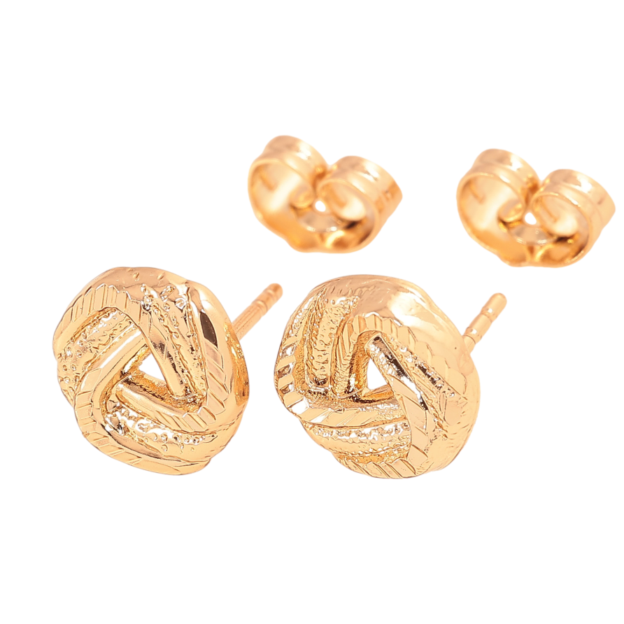 Сережки Xuping колір Позолота 18К пусети "Декоративні кола" фото №1