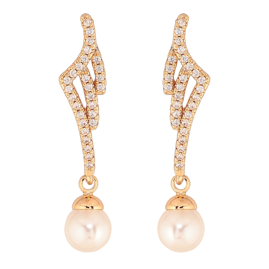 Серьги Xuping цвет Позолота 18К пусеты "Жемчужные подвески" фото №1 Серьги Xuping цвет Позолота 18К пусеты "Жемчужные подвески" фото №1