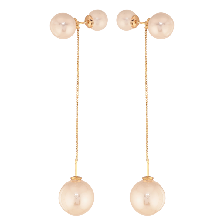 Серьги Xuping цвет Позолота 18К пусеты "Жемчужные подвески" ø 8мм, 10мм, 14мм 2 в 1 фото №20 Серьги Xuping цвет Позолота 18К пусеты "Жемчужные подвески" ø 8мм, 10мм, 14мм 2 в 1 фото №20