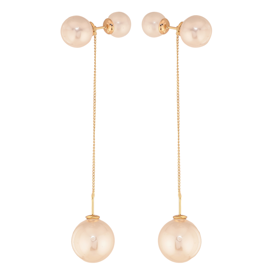 Серьги Xuping цвет Позолота 18К пусеты "Жемчужные подвески" ø 8мм, 10мм, 14мм 2 в 1 фото №1 Серьги Xuping цвет Позолота 18К пусеты "Жемчужные подвески" ø 8мм, 10мм, 14мм 2 в 1 фото №1