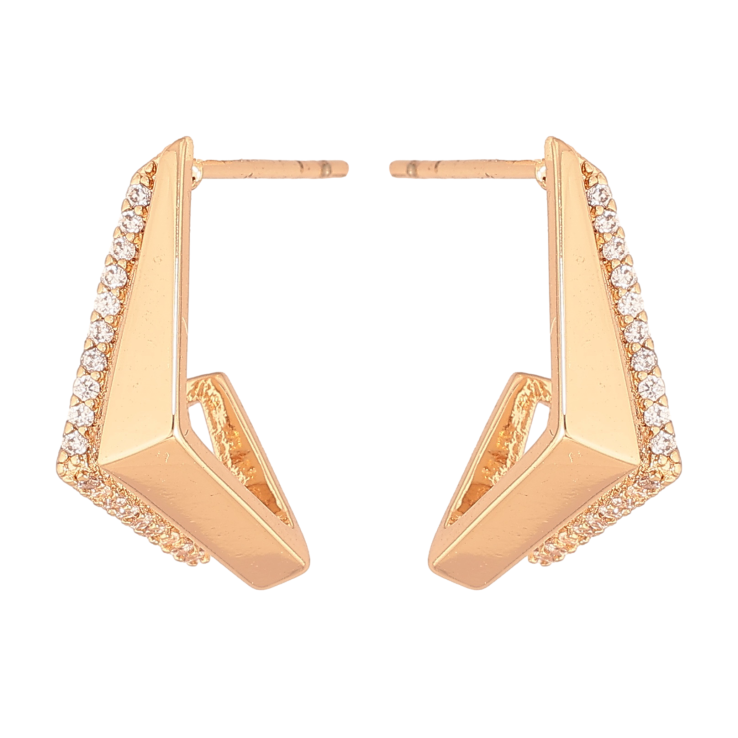 Серьги Xuping цвет Позолота 18К пусеты "Декоративный узор с кристаллами" фото №9 Серьги Xuping цвет Позолота 18К пусеты "Декоративный узор с кристаллами" фото №9