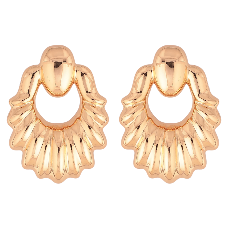 Серьги Xuping цвет Позолота 18К пусеты "Объемные" фото №23