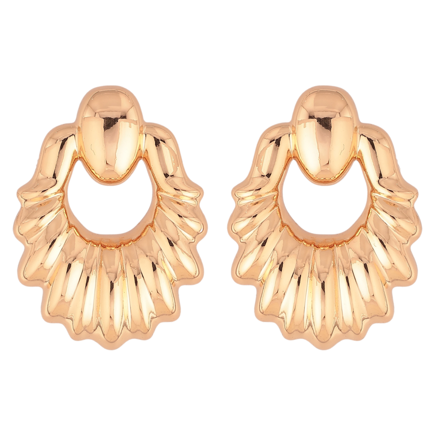 Серьги Xuping цвет Позолота 18К пусеты "Объемные" фото №1