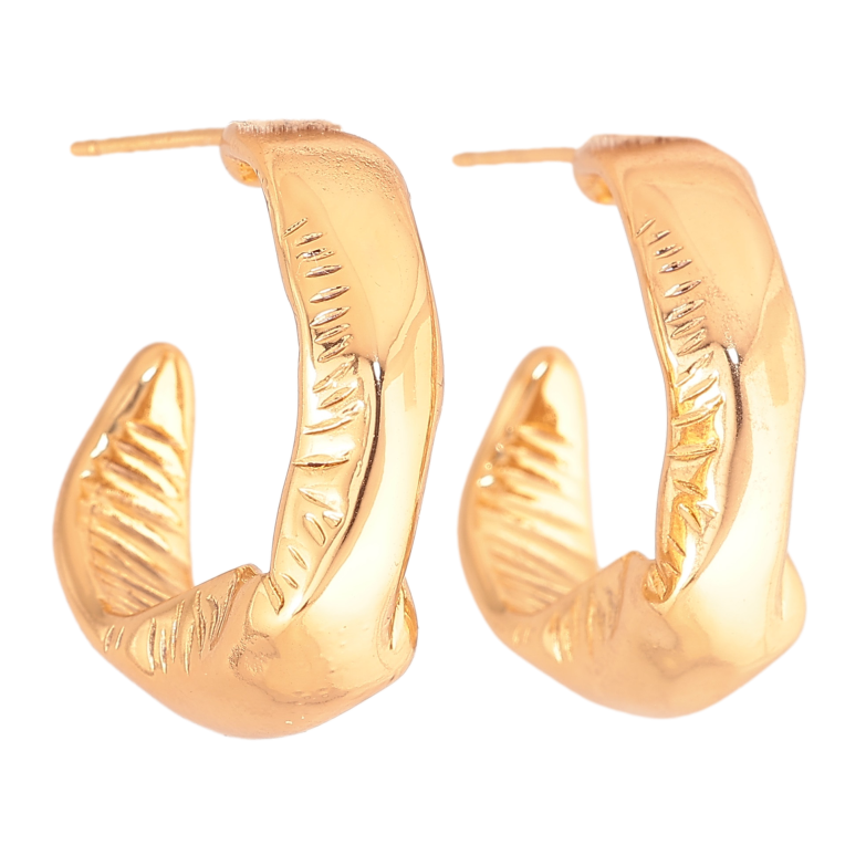 Серьги Xuping цвет Позолота 18К пусеты "Декоративные дуги" фото №1