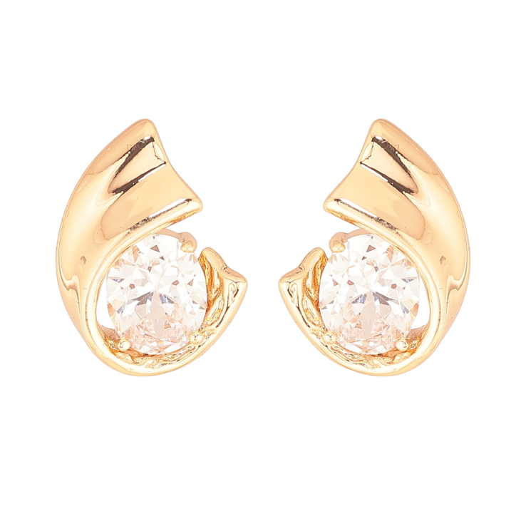 Серьги Xuping цвет Позолота 18К пусеты "Узор с кристаллами" фото №24 Серьги Xuping цвет Позолота 18К пусеты "Узор с кристаллами" фото №24