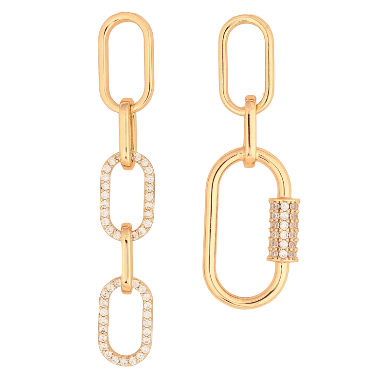 Сережки Xuping колір Позолота 18К пусети "Асиметричні підвіски" фото №8