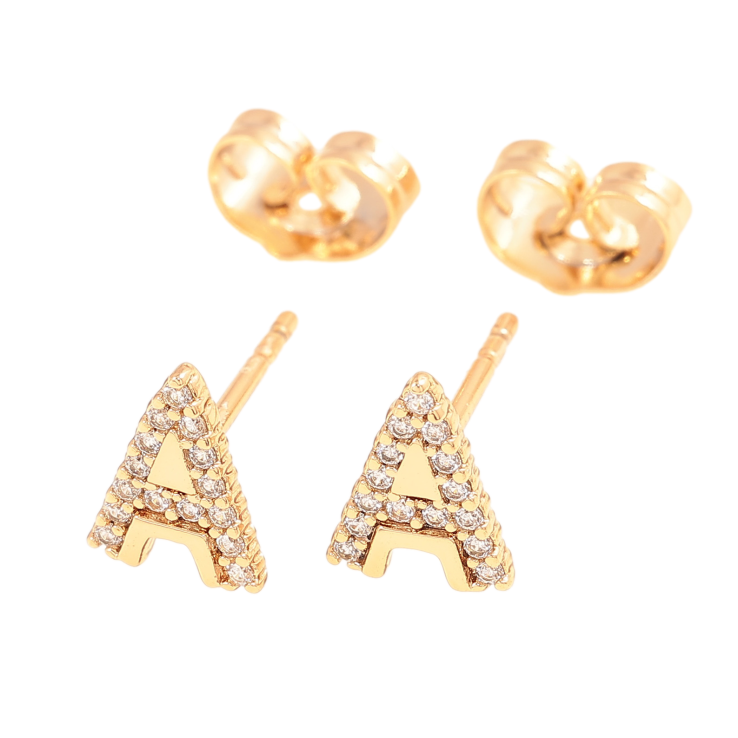 Серьги Xuping цвет Позолота 18К пусеты "Буква А" фото №23 Серьги Xuping цвет Позолота 18К пусеты "Буква А" фото №23
