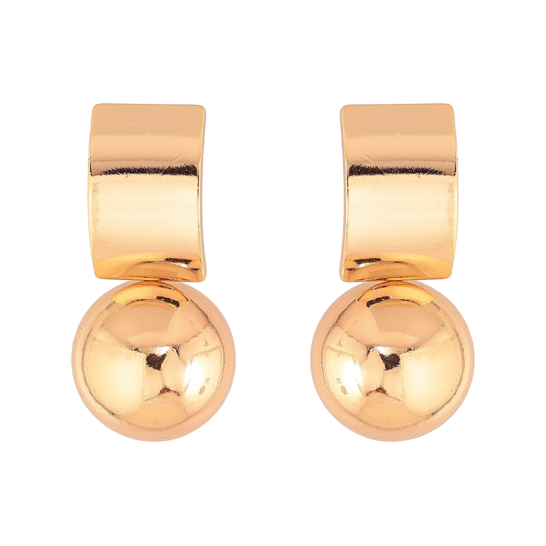 Серьги Xuping цвет Позолота 18К пусеты "Шарики на дугах" фото №1 Серьги Xuping цвет Позолота 18К пусеты "Шарики на дугах" фото №1