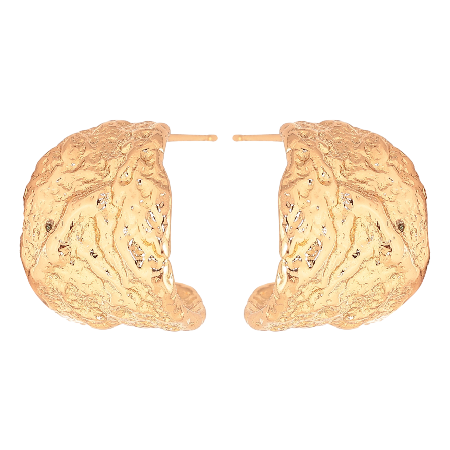 Сережки Xuping колір Позолота 18К пусети "Широкі дуги з візерунком" фото №1