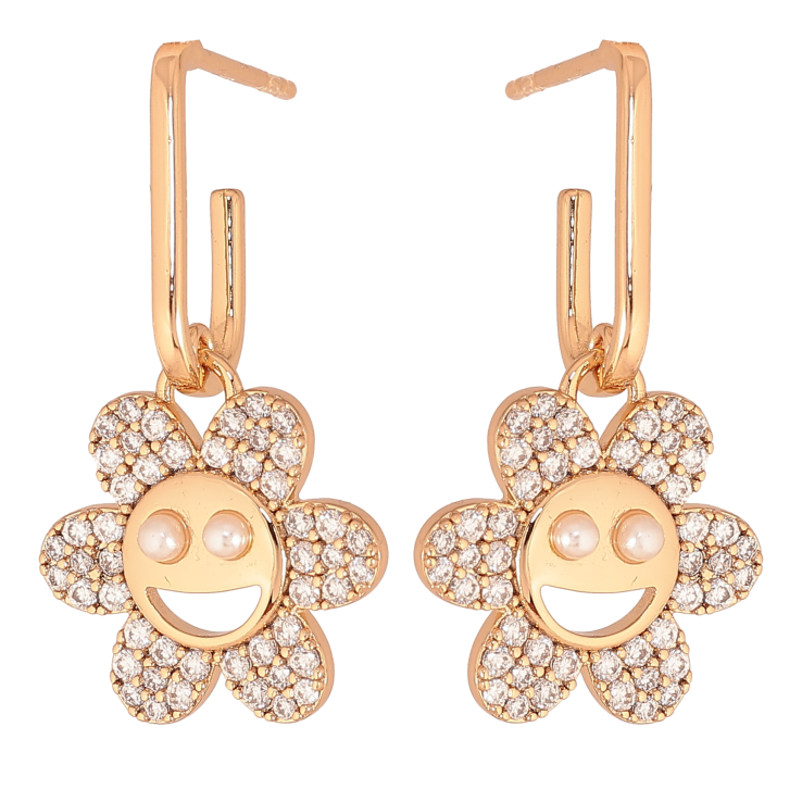 Серьги Xuping цвет Позолота 18К пусеты "Ромашки с инкрустацией кристаллами" фото №7 Серьги Xuping цвет Позолота 18К пусеты "Ромашки с инкрустацией кристаллами" фото №7