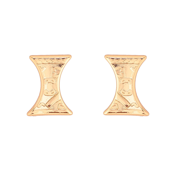 Серьги Xuping цвет Позолота 18К пусеты "Декоративный узор" фото №21