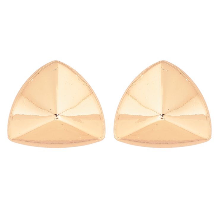 Серьги Xuping цвет Позолота 18К пусеты "Треугольники" фото №10