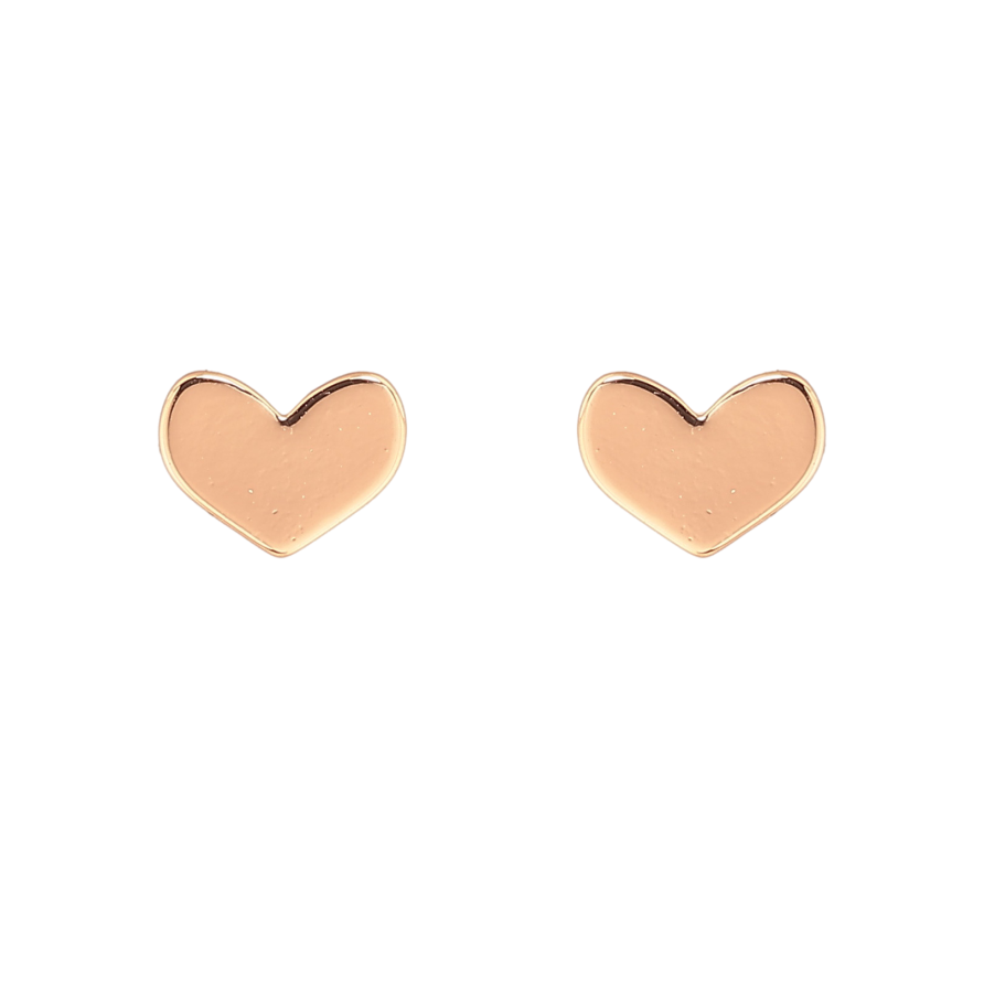 Серьги Xuping цвет Позолота 18К пусеты "Сердечки" фото №1