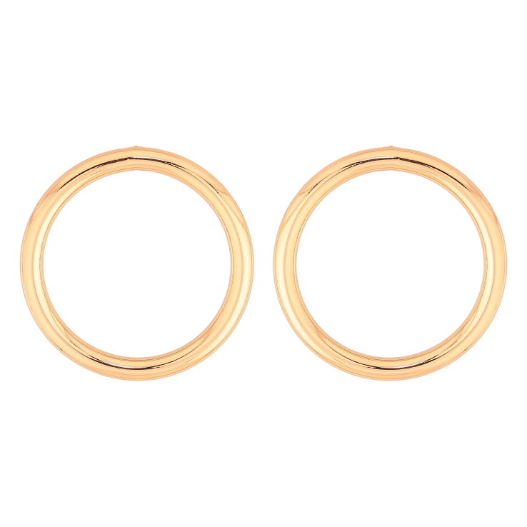 Серьги Xuping цвет Позолота 18К пусеты "Кольца" фото №8