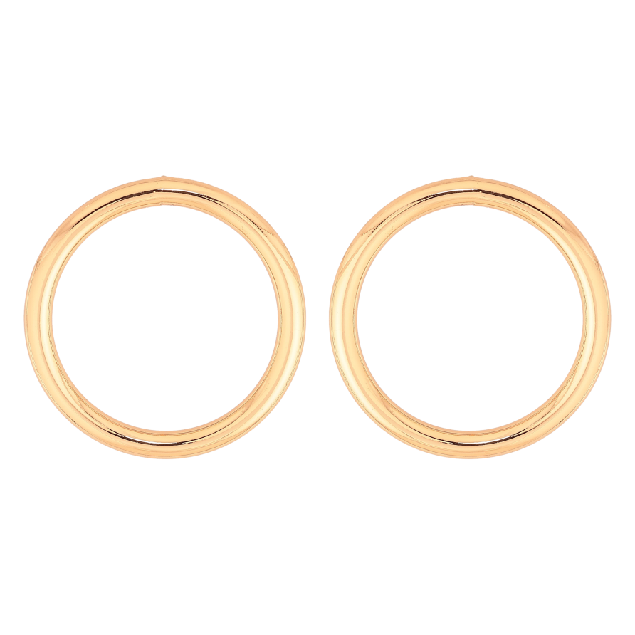 Серьги Xuping цвет Позолота 18К пусеты "Кольца" фото №1