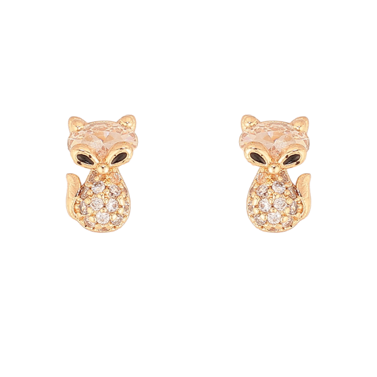 Сережки Xuping колір Позолота 18К пусети "Лисички з кристалами" фото №22 Сережки Xuping колір Позолота 18К пусети "Лисички з кристалами" фото №22