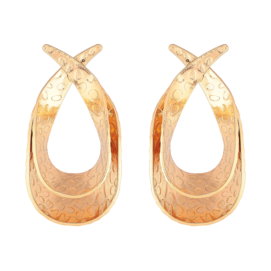 Серьги Xuping цвет Позолота 18К пусеты "Декоративный узор" фото №1 Серьги Xuping цвет Позолота 18К пусеты "Декоративный узор" фото №1