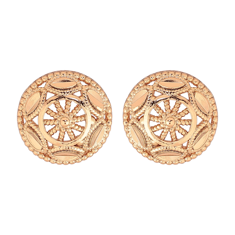 Серьги Xuping цвет Позолота 18К пусеты "Декоративный узор" фото №1