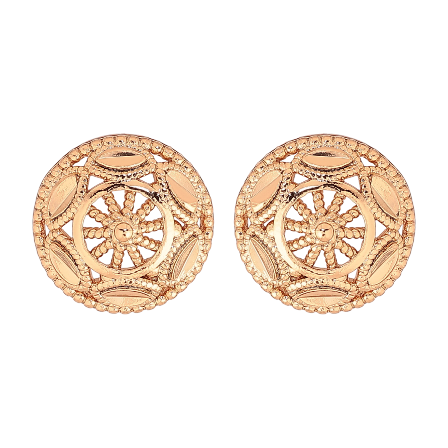 Серьги Xuping цвет Позолота 18К пусеты "Декоративный узор" фото №1